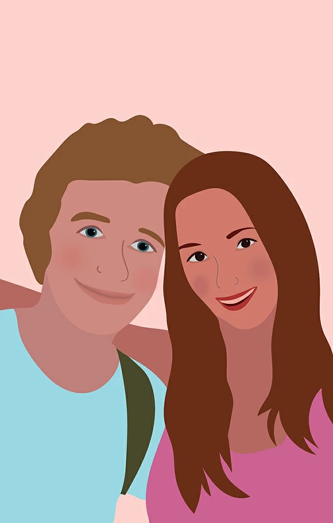 Retrato vectorial flat