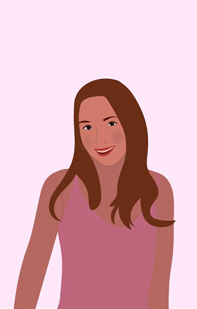 Retrato vectorial flat
