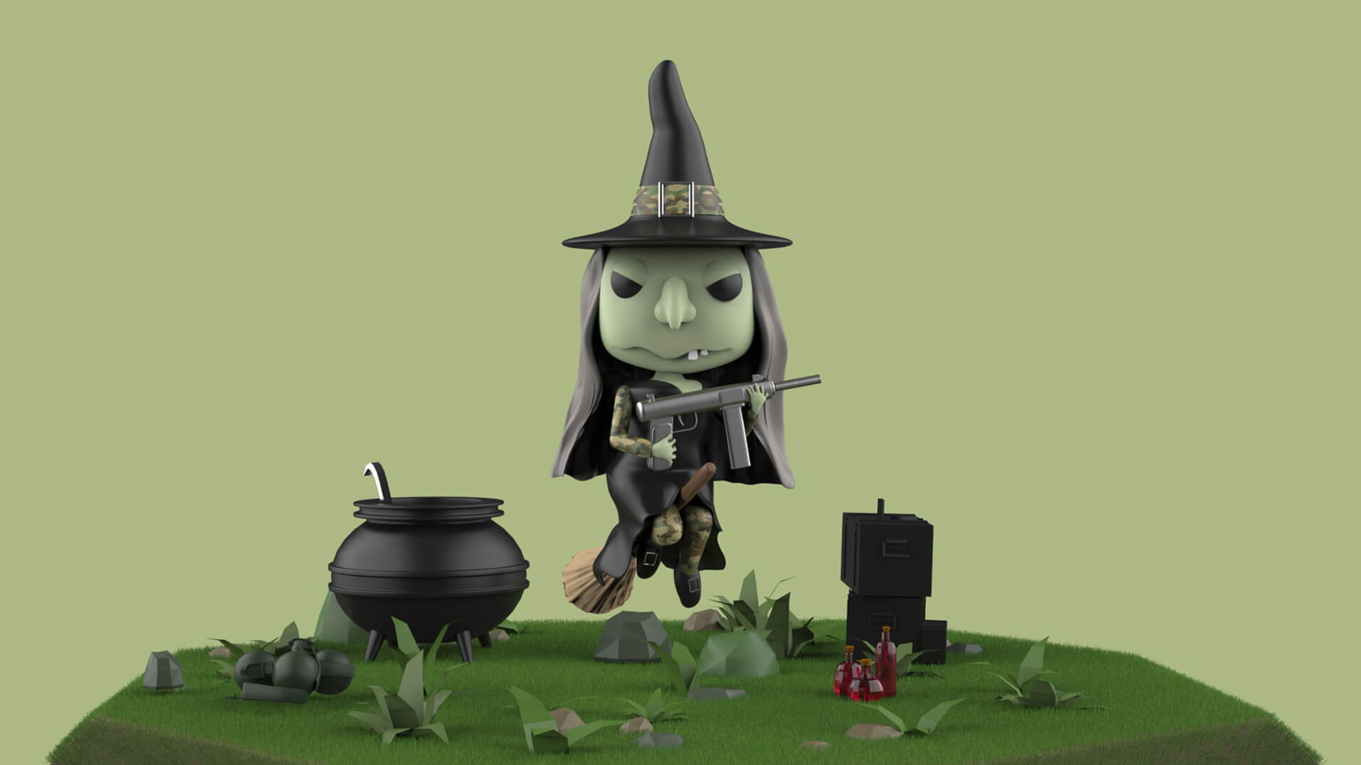 Modelado 3D Bruja Soldado Witch Soldier ZBrush By LuciaCouti Design