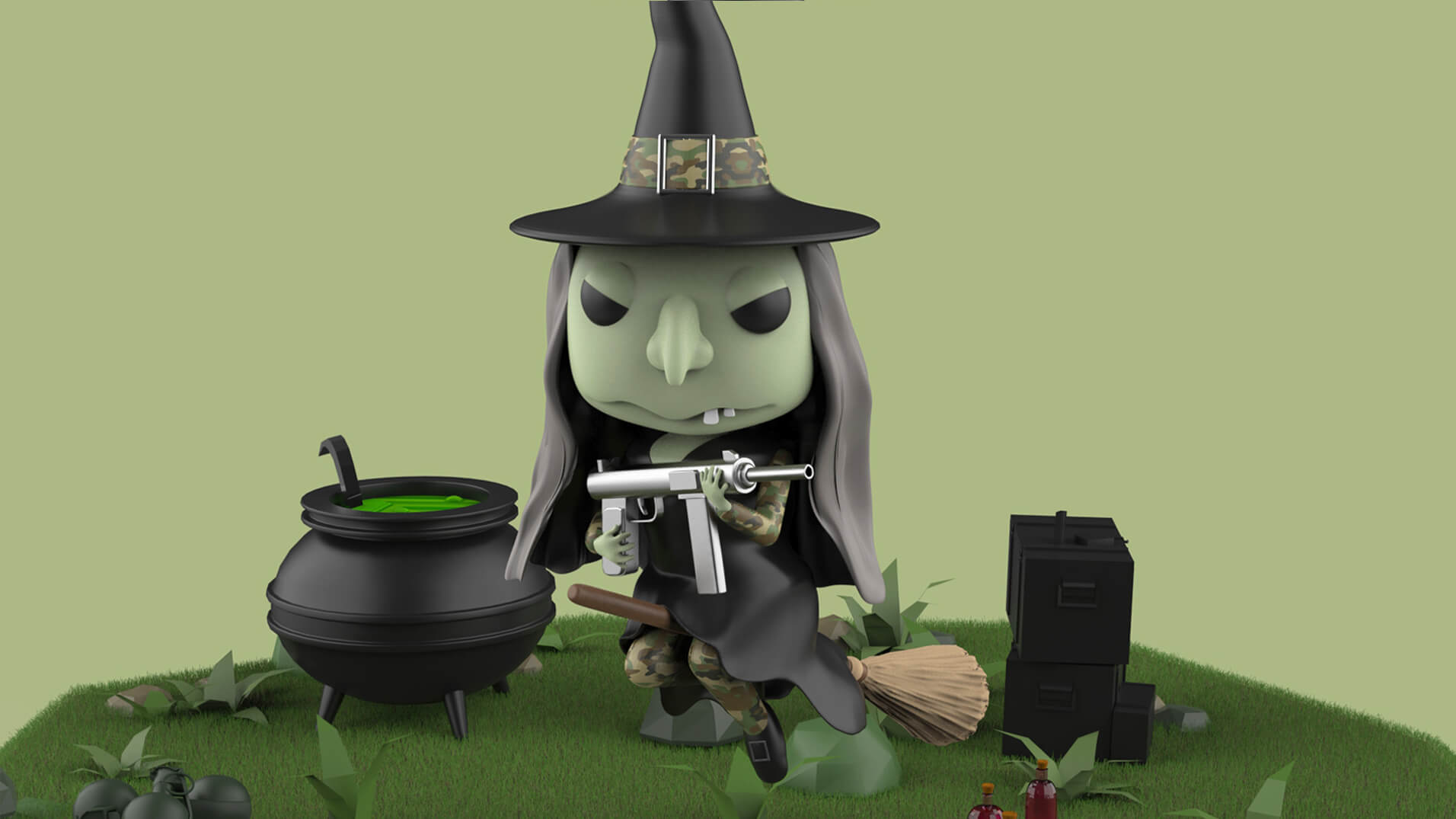 Modelado 3D Bruja Soldado Witch Soldier ZBrush By LuciaCouti Design