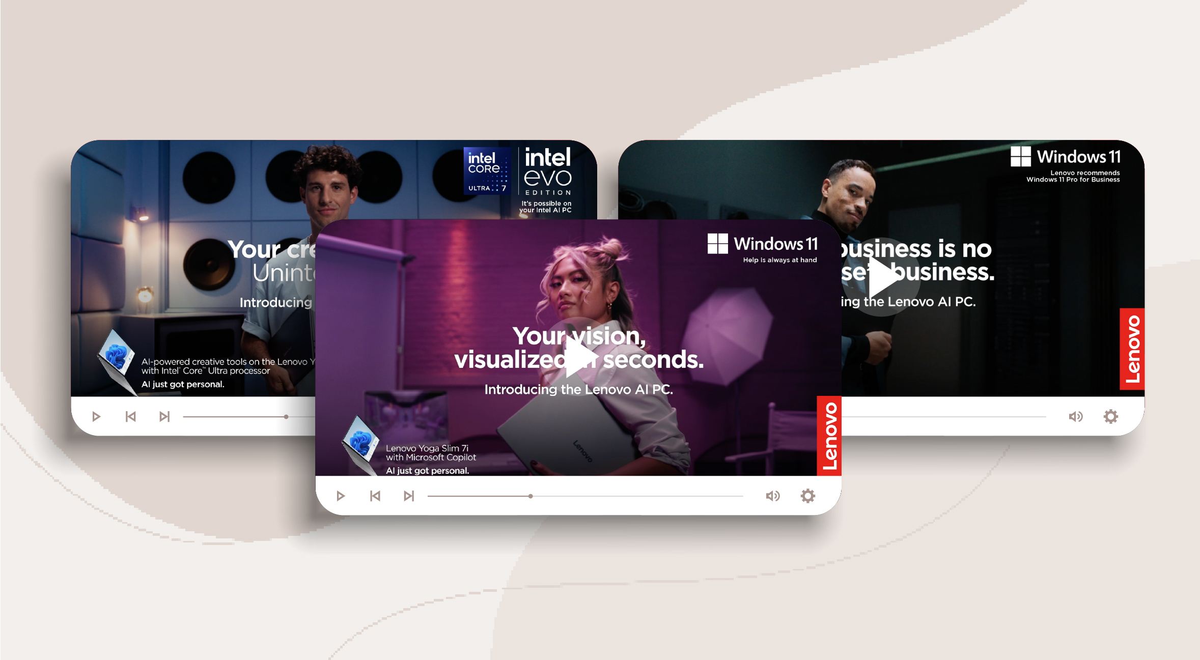 Animación para anuncio de Lenovo en el aeropuerto de Berlin